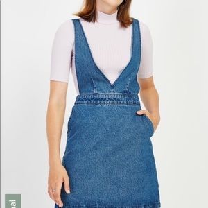 Frank & Oak Denim Pinafore Dress